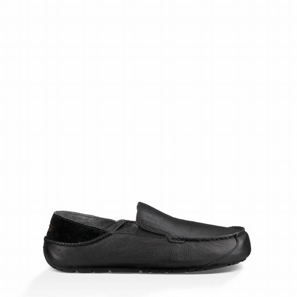 Black UGG Upshaw Loafers For Men | UK 00727
